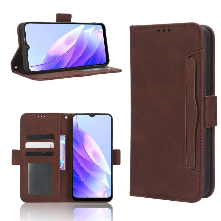 For Blackview A52 / A52 Pro Skin Feel Calf Texture Card Slots Leather Phone Case(Brown)