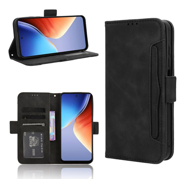 For Blackview A96 Skin Feel Calf Texture Card Slots Leather Phone Case(Black)