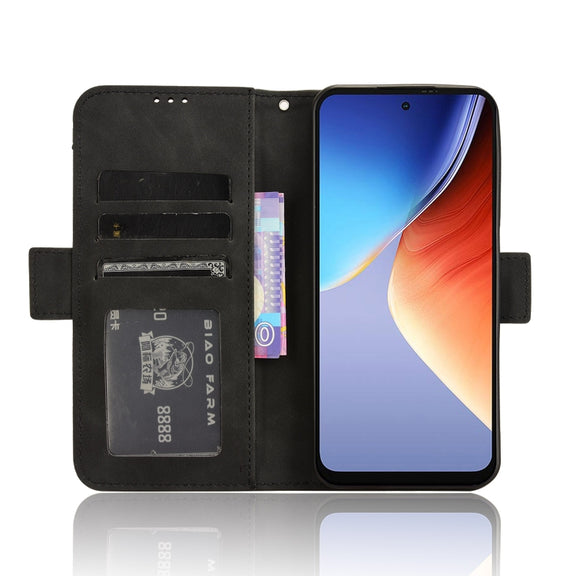 For Blackview A96 Skin Feel Calf Texture Card Slots Leather Phone Case(Black)