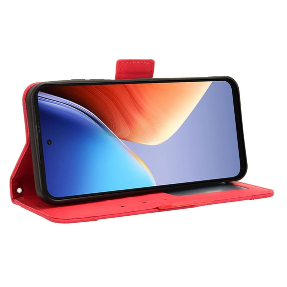 For Blackview A96 Skin Feel Calf Texture Card Slots Leather Phone Case(Red)