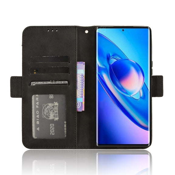 For Blackview A200 Pro Skin Feel Calf Texture Card Slots Leather Phone Case(Black)