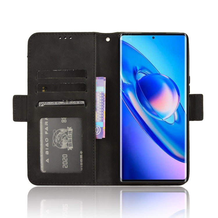 For Blackview A200 Pro Skin Feel Calf Texture Card Slots Leather Phone Case(Black)