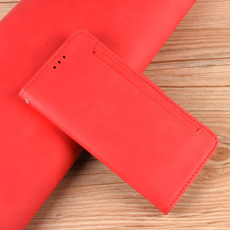 For Blackview A200 Pro Skin Feel Calf Texture Card Slots Leather Phone Case(Red)