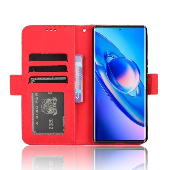 For Blackview A200 Pro Skin Feel Calf Texture Card Slots Leather Phone Case(Red)
