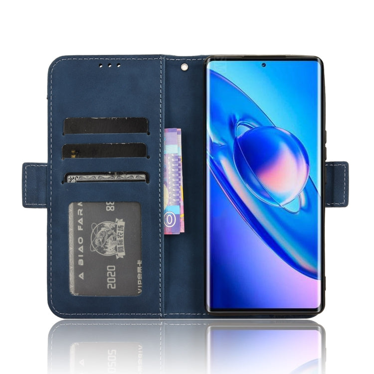 For Blackview A200 Pro Skin Feel Calf Texture Card Slots Leather Phone Case(Blue)