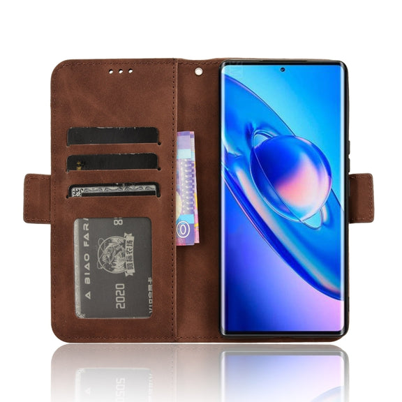 For Blackview A200 Pro Skin Feel Calf Texture Card Slots Leather Phone Case(Brown)