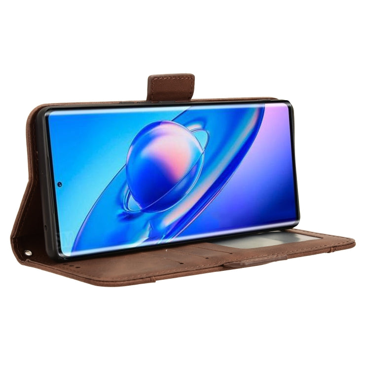 For Blackview A200 Pro Skin Feel Calf Texture Card Slots Leather Phone Case(Brown)