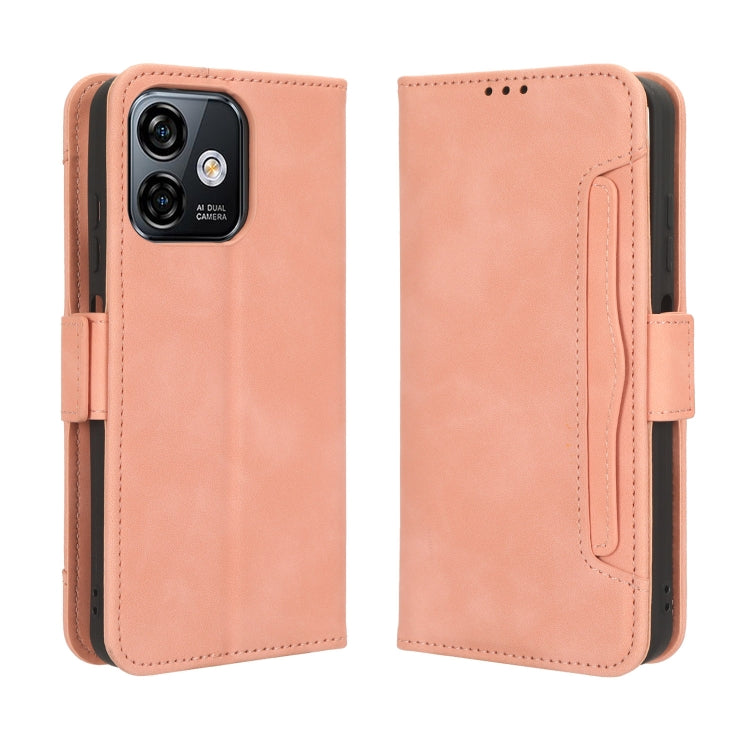 For Ulefone Note 16 Pro Skin Feel Calf Texture Card Slots Leather Phone Case(Pink)