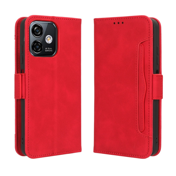 For Ulefone Note 16 Pro Skin Feel Calf Texture Card Slots Leather Phone Case(Red)