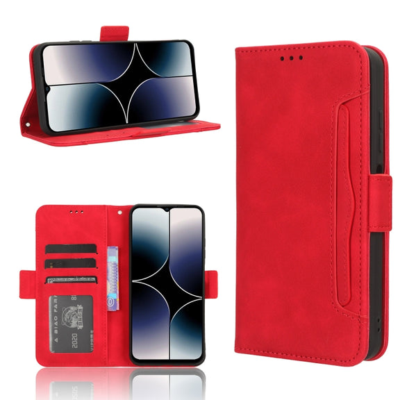For Ulefone Note 16 Pro Skin Feel Calf Texture Card Slots Leather Phone Case(Red)