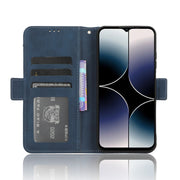 For Ulefone Note 16 Pro Skin Feel Calf Texture Card Slots Leather Phone Case(Blue)