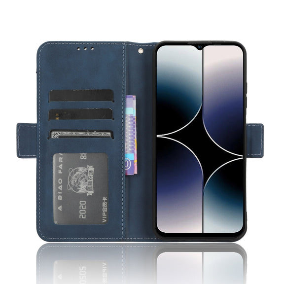 For Ulefone Note 16 Pro Skin Feel Calf Texture Card Slots Leather Phone Case(Blue)