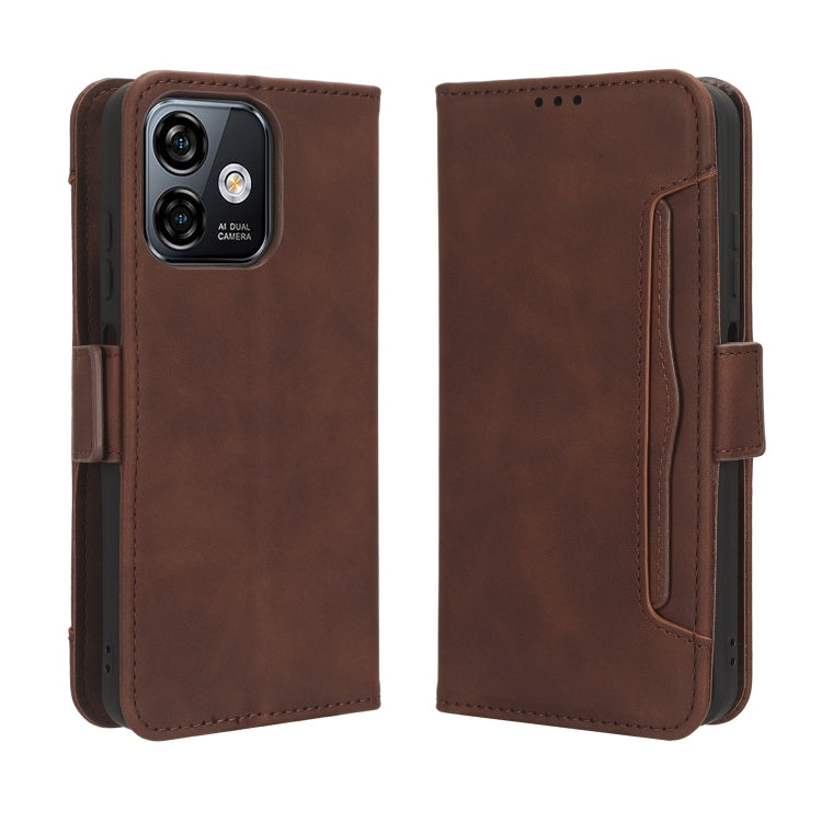 For Ulefone Note 16 Pro Skin Feel Calf Texture Card Slots Leather Phone Case(Brown)