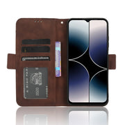 For Ulefone Note 16 Pro Skin Feel Calf Texture Card Slots Leather Phone Case(Brown)