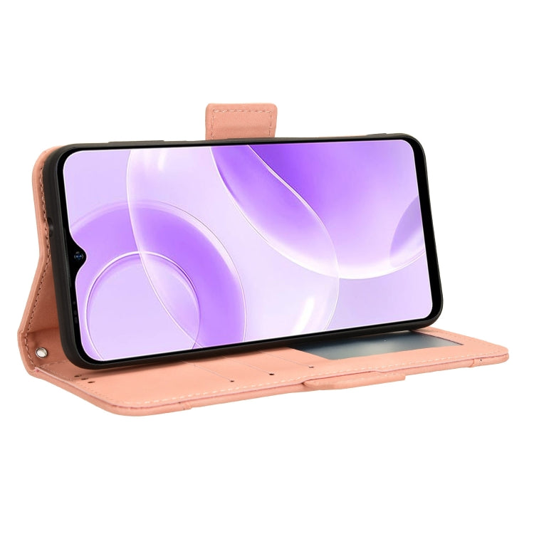 For Ulefone Note 15 Skin Feel Calf Texture Card Slots Leather Phone Case(Pink)