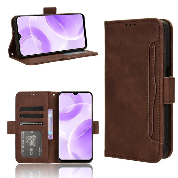 For Ulefone Note 15 Skin Feel Calf Texture Card Slots Leather Phone Case(Brown)