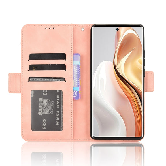 For Ulefone Note 17 Pro Skin Feel Calf Texture Card Slots Leather Phone Case(Pink)