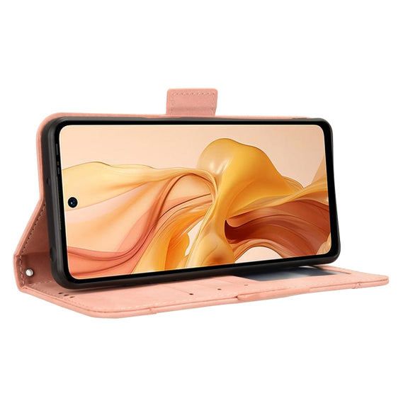 For Ulefone Note 18 Ultra Skin Feel Calf Texture Card Slots Leather Phone Case(Pink)