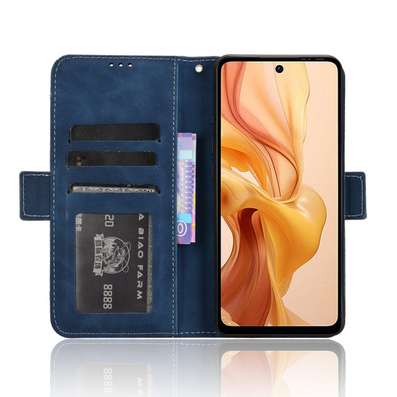 For Ulefone Note 18 Ultra Skin Feel Calf Texture Card Slots Leather Phone Case(Blue)