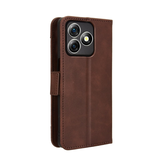 For Ulefone Note 18 Ultra Skin Feel Calf Texture Card Slots Leather Phone Case(Brown)
