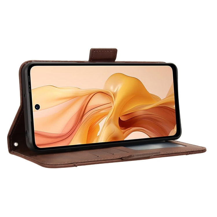 For Ulefone Note 18 Ultra Skin Feel Calf Texture Card Slots Leather Phone Case(Brown)