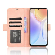For Ulefone Note 20 Pro Skin Feel Calf Texture Card Slots Leather Phone Case(Pink)