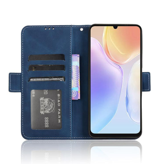 For Ulefone Note 20 Pro Skin Feel Calf Texture Card Slots Leather Phone Case(Blue)