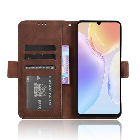 For Ulefone Note 20 Pro Skin Feel Calf Texture Card Slots Leather Phone Case(Brown)