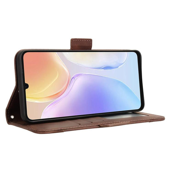 For Ulefone Note 20 Pro Skin Feel Calf Texture Card Slots Leather Phone Case(Brown)