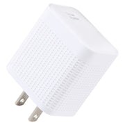 LZ-106PD 25W USB-C / Type-C Ports Plaid Pattern Travel Charger, US Plug(White)