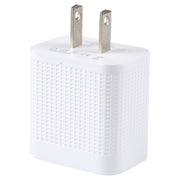 LZ-106PD 25W USB-C / Type-C Ports Plaid Pattern Travel Charger, US Plug(White)