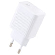 LZ-106PD 25W USB-C / Type-C Ports Plaid Pattern Travel Charger, EU Plug(White) - USB Charger by PMC TechLife | Online Shopping South Africa | PMC TechLife | Buy Now Pay Later Mobicred