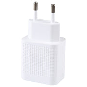 LZ-106PD 25W USB-C / Type-C Ports Plaid Pattern Travel Charger, EU Plug(White)