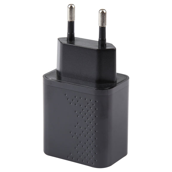 LZ-105PD 25W USB-C / Type-C Ports Dot Pattern Travel Charger, EU Plug(Black)