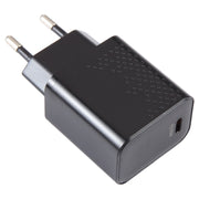 LZ-105PD 25W USB-C / Type-C Ports Dot Pattern Travel Charger, EU Plug(Black)