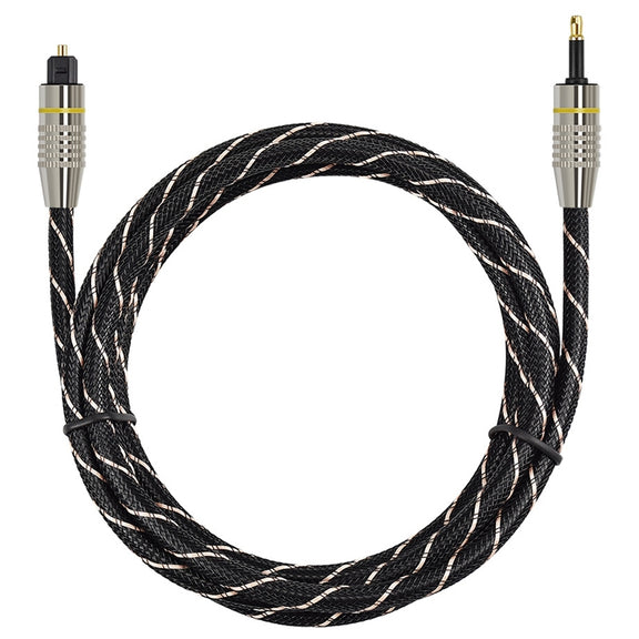 10m EMK OD6.0mm Square Port to Round Port Set-top Box Digital Audio Optical Fiber Connecting Cable