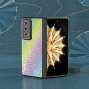 For Honor Magic V2 ABEEL Diamond Series Black Edge Phone Case(Rainbow)