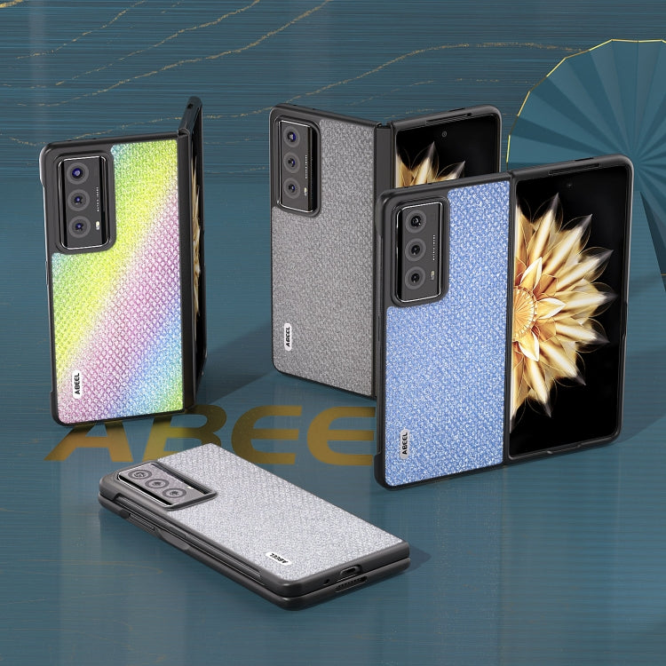 For Honor Magic V2 ABEEL Diamond Series Black Edge Phone Case(Rainbow)