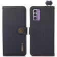 For Nokia G42 KHAZNEH Custer Genuine Leather RFID Phone Case(Blue) - Nokia Cases by PMC TechLife | Online Shopping South Africa | PMC TechLife | Buy Now Pay Later Mobicred