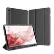 For Samsung Galaxy Tab S9 DUX DUCIS Domo Series Cloth Texture Magnetic Leather Tablet Case(Black) - Galaxy Tab S9 Cases by DUX DUCIS | Online Shopping South Africa | PMC TechLife | Buy Now Pay Later Mobicred