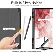 For Samsung Galaxy Tab S9 DUX DUCIS Domo Series Cloth Texture Magnetic Leather Tablet Case(Black)