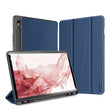 For Samsung Galaxy Tab S9 DUX DUCIS Domo Series Cloth Texture Magnetic Leather Tablet Case(Blue) - Galaxy Tab S9 Cases by DUX DUCIS | Online Shopping South Africa | PMC TechLife | Buy Now Pay Later Mobicred