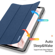For Samsung Galaxy Tab S9 DUX DUCIS Domo Series Cloth Texture Magnetic Leather Tablet Case(Blue)