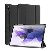 For Samsung Galaxy Tab S9+ DUX DUCIS Domo Series Cloth Texture Magnetic Leather Tablet Case(Black)