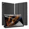 For Samsung Galaxy Tab S10 Ultra / S9 Ultra DUX DUCIS Domo Series Cloth Texture Magnetic Leather Tablet Case(Black) - Tab S10 Ultra Cases by DUX DUCIS | Online Shopping South Africa | PMC TechLife | Buy Now Pay Later Mobicred