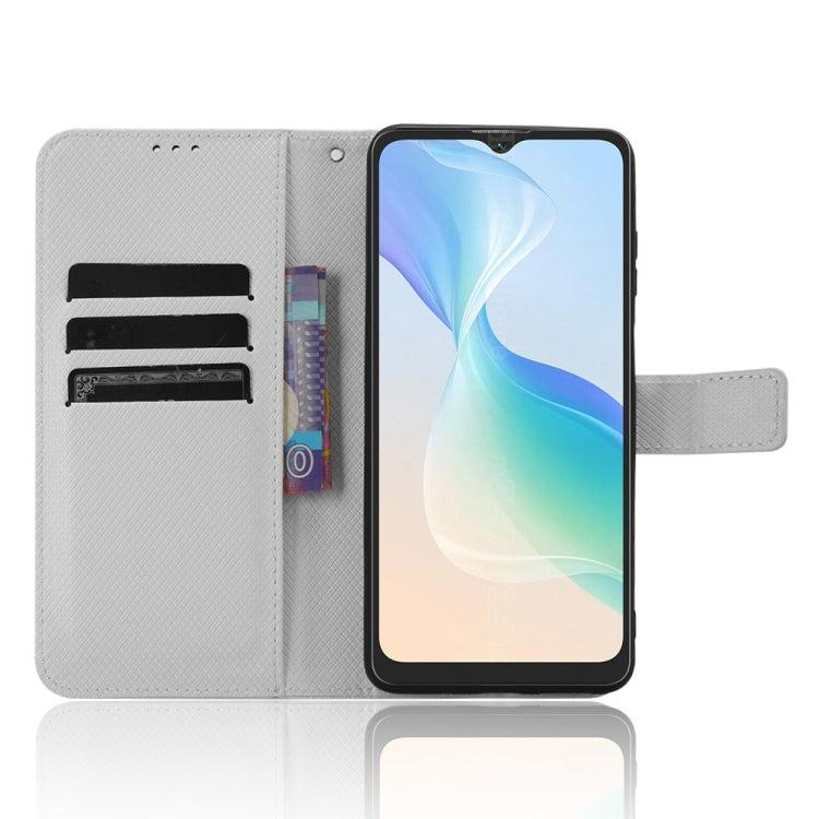 For Blackview Oscal C30 / C30 Pro Diamond Texture Leather Phone Case(White)