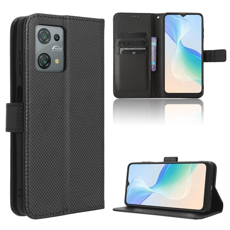 For Blackview Oscal C30 / C30 Pro Diamond Texture Leather Phone Case(Black)