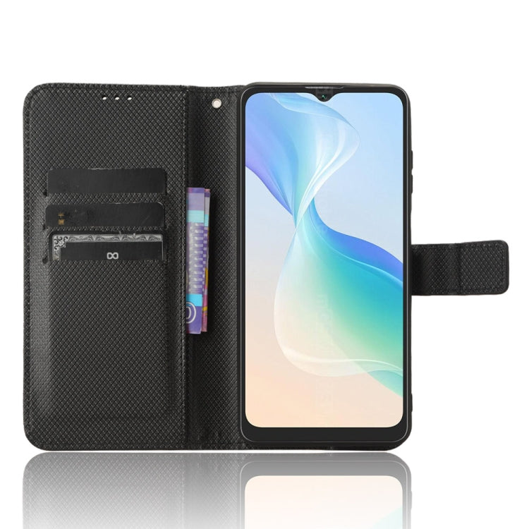 For Blackview Oscal C30 / C30 Pro Diamond Texture Leather Phone Case(Black)