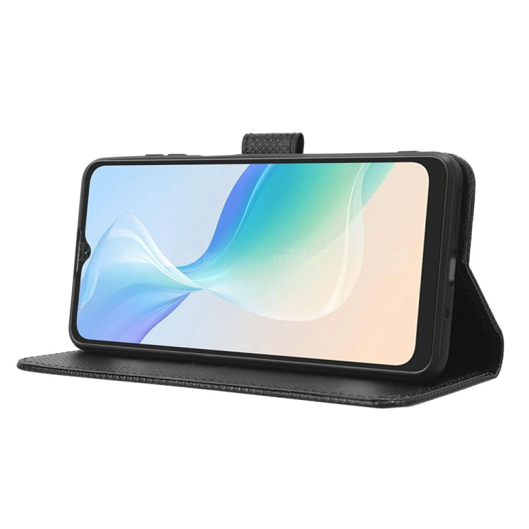 For Blackview Oscal C30 / C30 Pro Diamond Texture Leather Phone Case(Black)