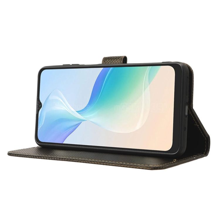 For Blackview Oscal C30 / C30 Pro Diamond Texture Leather Phone Case(Brown)